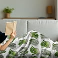 thumbnail image 3 of Vegetable Soft Flannel Fleece Throw Blanket, Graphical Striped Ripe Food Cooking Themed Elements Halved Veggies, Cozy Plush for Indoor and Outdoor Use, 50" x 60", White and Lime Green, by Ambesonne, 3 of 5