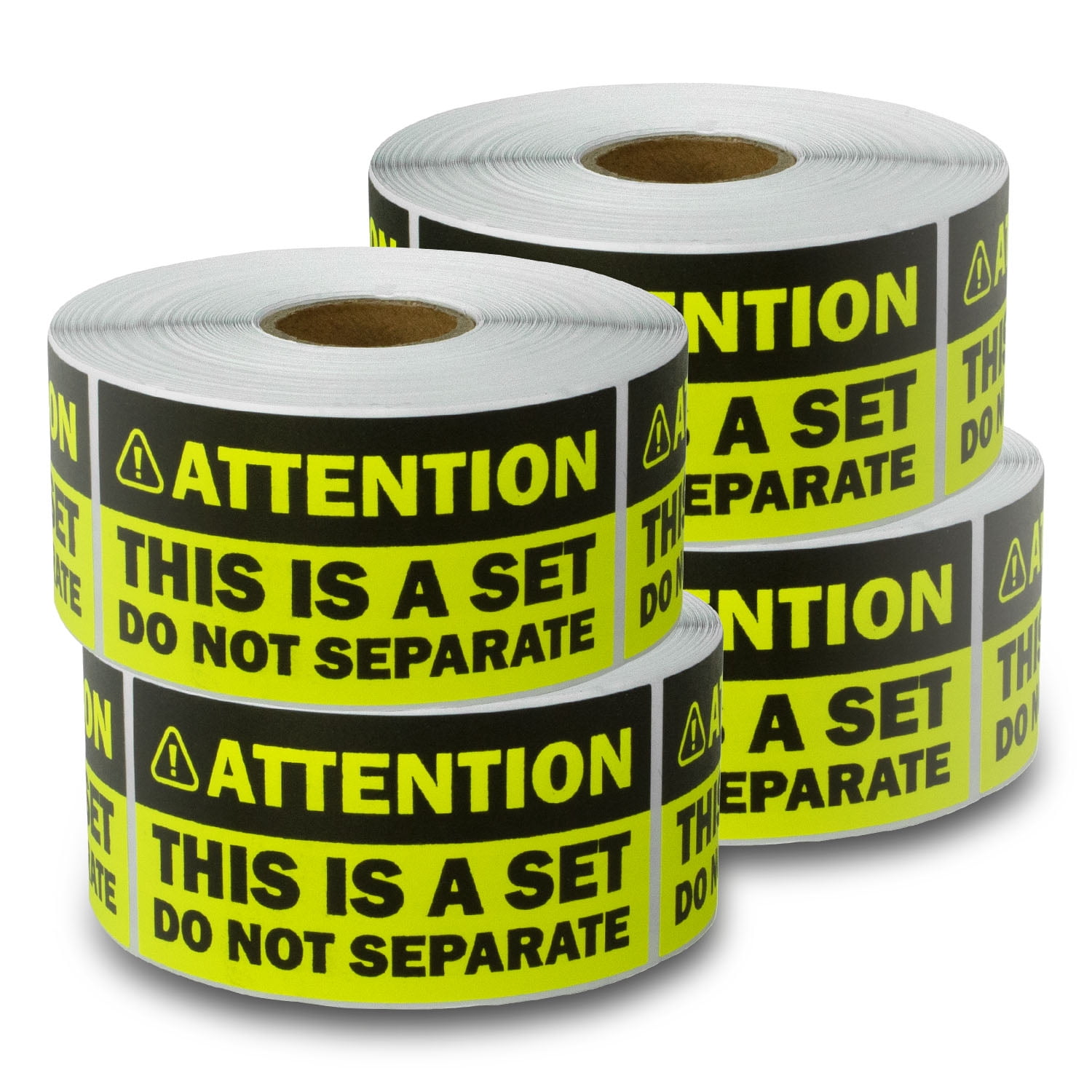 10 Labels Attention This Is A Set Do Not Separate Labels For Warning Shipping Mailing Inventory 1 5 X 3 Inch Fluorescent Yellow 4 Rolls Walmart Com Walmart Com