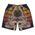 thumbnail image 2 of Honeii's Pug dog Yoga Print Men's Casual Shorts with Drawstring，Swim Trunks Quick Dry Beach Shorts, 2 of 5