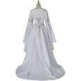 thumbnail image 5 of Renaissance Dress Women Medieval Dress Costume Long Bell Sleeves Retro Renaissance Fairy Elf Dress, 5 of 7