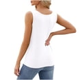 thumbnail image 5 of aidice Tank Tops for Women Cotton Sleeveless Button Crewneck Tops Summer Vacation Beach Tanks Solid Color, 5 of 5