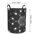 thumbnail image 2 of DouZhe Waterproof Collapsible Large Laundry Baskets, Spider Web Trap Prints Circular Hamper with Handles, Grey, 2 of 6