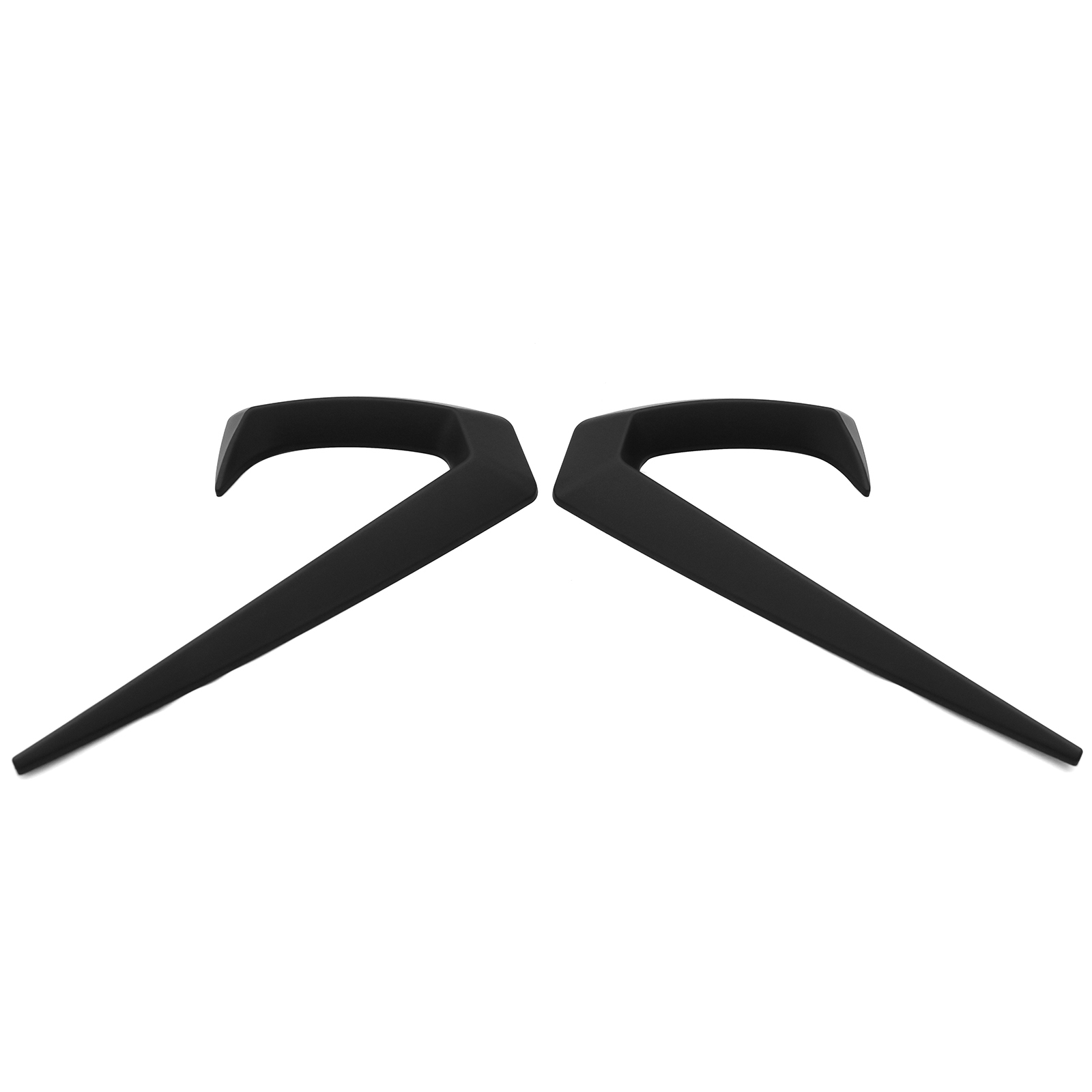 Ikon Motorsports Side Fender Trim Compatible with 2025-2026 Tesla Model Y Juniper, IKON Style Vent Molding Cover ABS Plastic Air Flow Intake Decor 2PC Matte Black Garnish Spoiler Fin