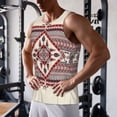 thumbnail image 5 of Zufioo Fashion Tatreez Print Men's Vest, Sleeveless Quick-drying Muscle T-shirt, Suitable for Sports Fitness, Home Leisure Wear-Medium, 5 of 7