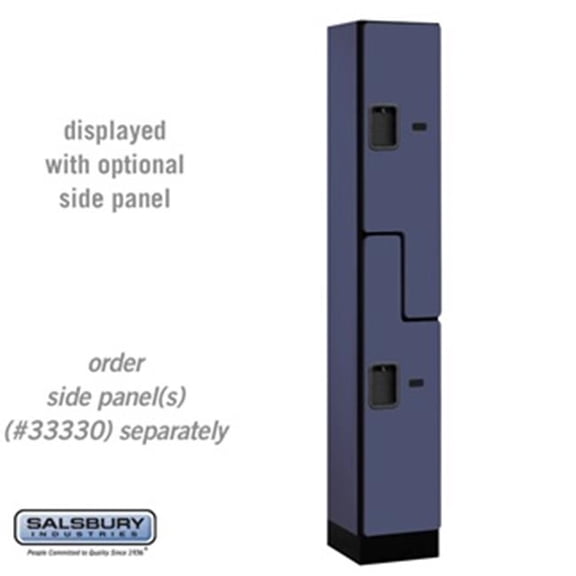 SalsburyIndustries 37165BLU Double Tier S Style 1 Wide 6 ft. X 15 in. Designer Wood Locker - Blue