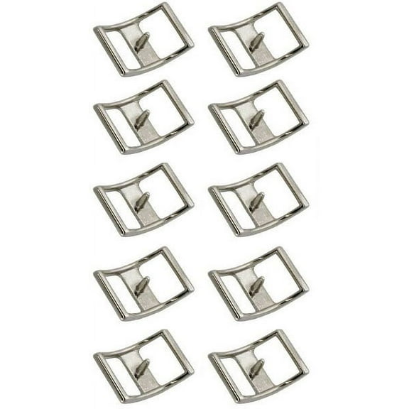 Lot of 10 Conway Buckles 5/8" Nickel Horse Saddle Headstall Reins Tack 40308