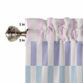 thumbnail image 4 of Colorful Stripe Valances for Windows Farmhouse Kitchen Curtains Valances Rod Pocket Valance Curtains for Kitchen Windows Modern Pink Purple Blue Vertical Striped Window Valances for Bathroom 42"x12", 4 of 6