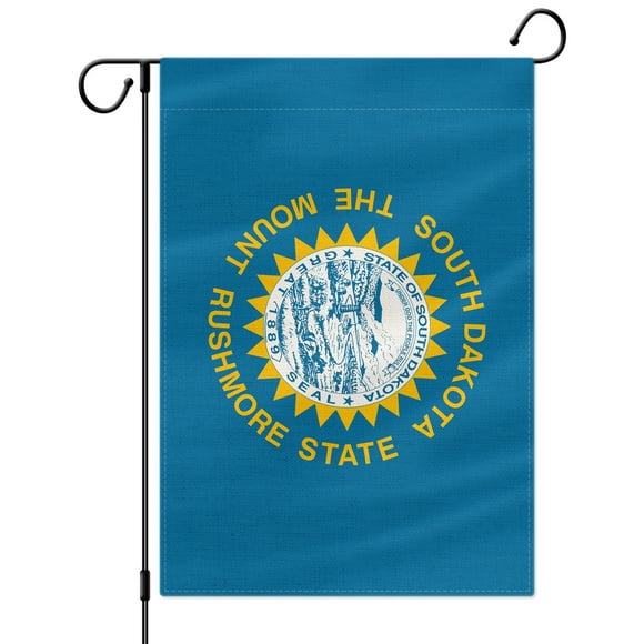 PTEROSAUR American South Dakota State Garden Flag, 12.5x18 inch Double Sided for Home Garden Decoration