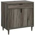 thumbnail image 1 of Pemberly Row Armoire de Rangement Moderne à Base Bibliothèque en Bois d'Ingénierie, Fini Bois Foncé, 1 of 14