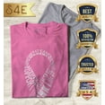thumbnail image 2 of S4E Men's White Ribbon Word Montage T-Shirt Small Azalea Pink, 2 of 4