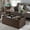 Brown, variant on SinCiDo Farmhouse 48” Lift Top Coffee Table with Storage & Sliding Groove Wood Barn Door, Max Lift High 10"