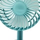 thumbnail image 3 of Mini ventilador USB portátil con aspas dobles para escritorio, refrigeración de 2 cabezales para estudiantes y oficina, compacto y plegable, redondo azul claro, 3 of 5