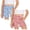 Blue 1PCS & Red 1PCS, variant on XEGLSBU 2 Pack Girls Casual Plaid Shorts Summer Playwear Elastic Waist Soft Twill Comfortable Bottoms Size 11-12 Years