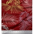 thumbnail image 1 of Soimoi Cotton Poplin Fabric Leaves & Floral Flower Print Sewing Fabric Yard 42 Inch Wide, 1 of 1