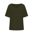 thumbnail image 5 of Mittory Womens T Shirts Short Sleeve V Neck Casual Summer Tops Tshirts with Pocket, 5 of 8