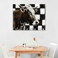 thumbnail image 2 of Orinice  Cow On Milk Pattern Home decor Canvas Art Print Stretched Framed Painting Picture Poster Giclee Wall Decor   16x12in, 2 of 6