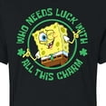 thumbnail image 3 of SpongeBob SquarePants - Who Needs Luck With This Charm - Juniors Cropped Cotton Blend T-Shirt, 3 of 6