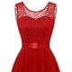 thumbnail image 4 of TRKIYQC Mujer Elegante Vestido Largo, Encaje A-line Sin Mangas Irregular Cuello Redondo Patchwork Big Swing Chiffo Dress TRKIYQC  moda, 4 of 9