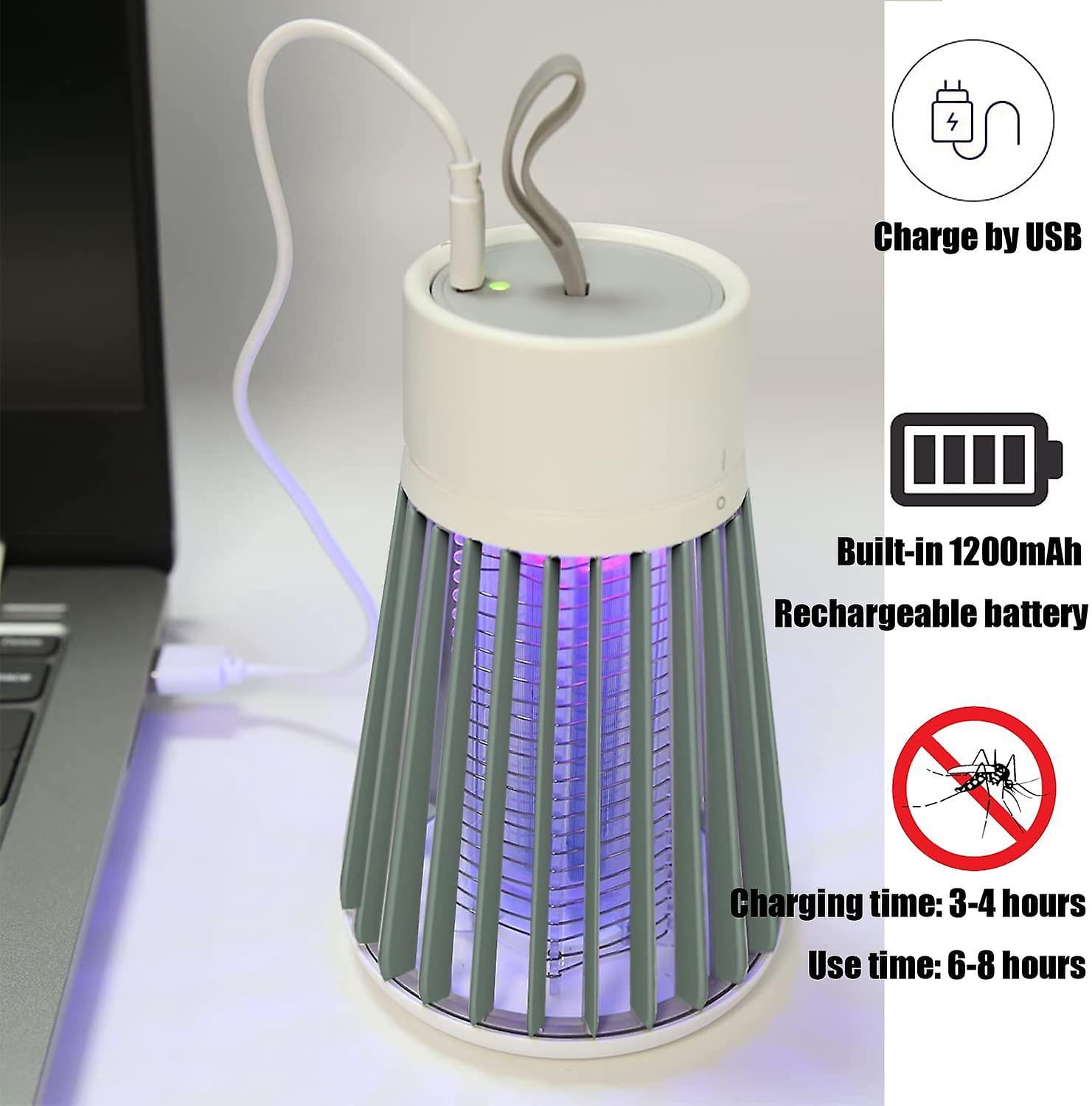Bug Zapper Outdoor Indoor Rechargeable Mosquito Zapper Portable Mosquito Trap Led Fly Trap And Purple Light For Home Camping Gnats Backyard Patio