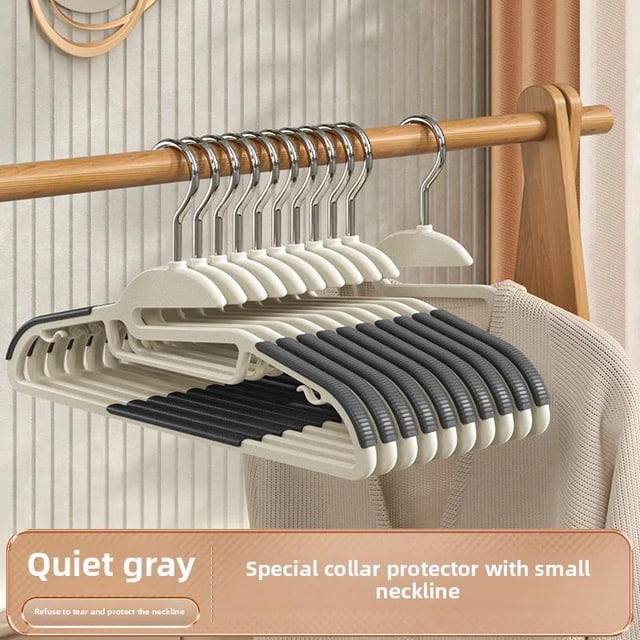 10PCS Anti Slip Hanger Household Clothes Hanger Plastic Non Marking and Anti Slip Hanger Clothing Rack Drying Rack for Clothes