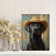 thumbnail image 2 of Qisvanset Toile Murale Encadrée 12x16 Pouces Cowboy Labrador Western Ranch Animal de Compagnie Toile, 2 of 8