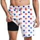 thumbnail image 2 of Ceisia Men's Star Print Loose Fit Quick Dry Beach Shorts with Inner Lining Multicolor L Gifts, 2 of 3