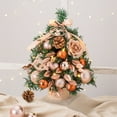 thumbnail image 1 of HOARBOEG Holiday products 13.78 Inch Mini Christmas Tree With LightsSmall Tabletop Flocked Christmas Tree With 30 LED Lights And Wooden Base Xmas Decorations For Holiday Party, 1 of 8