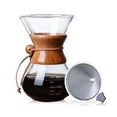 thumbnail image 1 of Pour Over Coffee Maker 20oz Paperless Glass Carafe with Stainless Steel Filter Reusable Glass Coffee, 1 of 8