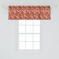thumbnail image 2 of Ambesonne Geometric Window Valance, Sixties Style Ovals, 54" X 18", Marigold Maroon, 2 of 3