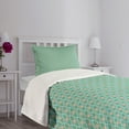 thumbnail image 5 of Ambesonne Teal and White Quilted Bedspread Set 2 Pcs, Floral Moroccan, Twin Size, Multicolor, 5 of 6