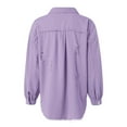 thumbnail image 6 of Towmus Casual Quilted Jackets for Women Button Down Collared Long Sleeve Shirts Frayed Hem Fall Jackets with Pockets, 6 of 6