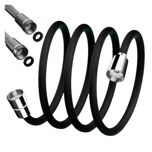 Braided Shower Hose Anti-Leak Extra Long Handheld Showers Head Replacement Hoses,G1/2" Interface Fit