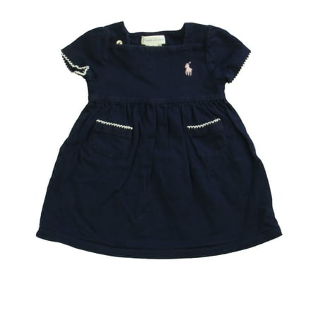 

Pre-owned Ralph Lauren Girls Navy Dress size: 6 Months