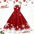 thumbnail image 2 of Christmas Dresses for Women 2025 Holiday Dress for women Christmas Sleeveless Knee Length Retro A Line Flared Swing formal Prom Party Dress, 2 of 3