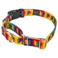 thumbnail image 3 of Country Brook Petz® Rainbow Hearts Martingale with Deluxe Buckle Dog Collar, Large, 3 of 5