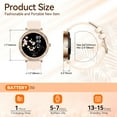 thumbnail image 6 of Cyberdyer 1.32" Smart Watch for Women with Bluetooth Call,Make Calls and Text Reply,AI Control,Fitness Tracker,Compatible iOS and Android,IP67 Waterproof,100+ Custom Watch Faces,Multiple Languages, 6 of 6