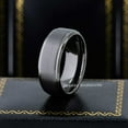 thumbnail image 5 of Mens Gunmetal Tungsten Wedding Band, 8mm Comfort Fit Tungsten Carbide Ring JATN616Ns8.5, 5 of 5