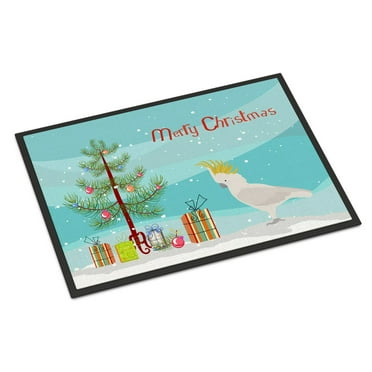 Cockatoo Merry Christmas Door Mat