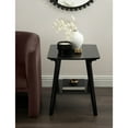 thumbnail image 2 of Kate and Laurel Louena Mid-Century Rectangle Wood Side Table, 22 x 20 x 24, Black, Modern Decorative Two-Tier End Table for Use as a Bedroom Nightstand or Apartment Living Room Accent, 2 of 8