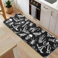 thumbnail image 5 of Black Gothic Skull Bat Pattern Kitchen Rug Mat,Kitchen Runner Rugs Non Skid Washable,Decorative Kitchen Floor Mats for Kitchen,Sink,Laundry,17"x47.2", 5 of 7