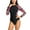 Red, variant on Utoimkio Sun Protection Long Sleeve High Cut Rash Guard One Piece Swimsuit(Women's )