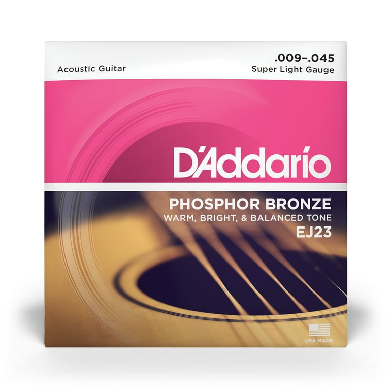D Addario EJ23 Phosphor Bronze Super Light 9 45 Acoustic Guitar Strings