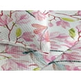 thumbnail image 3 of Ambesonne Floral Design Quilted Bedspread Set 3 Pcs, Art Watercolor Blooms, Queen, Apple Green Pastel Pink, 3 of 4