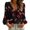 Red, variant on Lnmiateer Print V Neck Long Sleeve Tunic for Women Loose Fit Breathable Casual Trendy Streetwear Fashion Daily Blouse