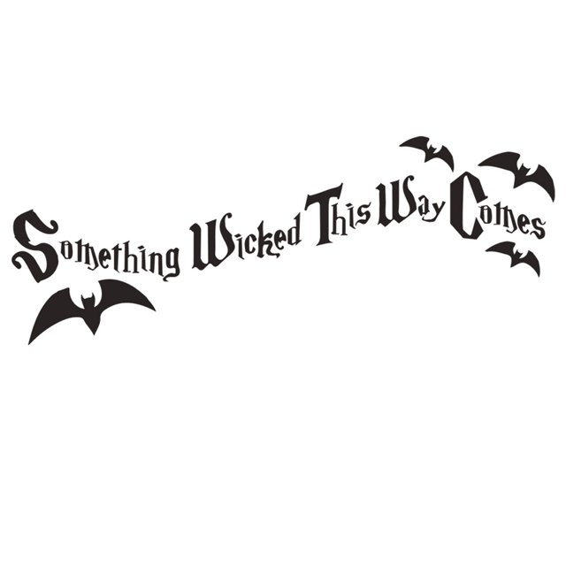 Vinilo Decorativo de Halloween en NEGRO. Etiqueta Autoadhesiva de PVC para bar Estilo02