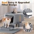 thumbnail image 4 of Caja de arena para gatos Rywell de acero inoxidable XL con accesorios, 4 of 8