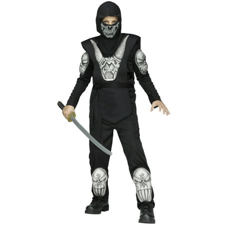 Black Demon Ninja Boys Dark Assasin Warrior Halloween Costume