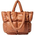 thumbnail image 1 of LHSHID Chic Grid Puffer Down Quilted Tote Bag for Women Lady Trendy Large Shoulder Bag Top Handle Bag, 1 of 6