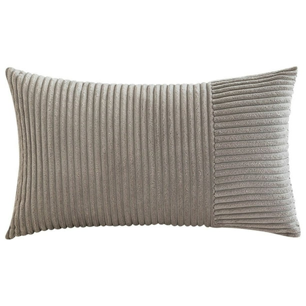 Funda de cojín de pana | Cojín moderno para sofá de salón | Diseño con borde liso | 30 x 50 cm | Cierre de cremallera oculta | Tejido suave con textura | Funda de cojín decorativa