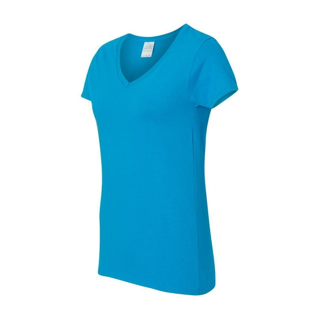 Gildan - T-Shirt à Col en V pour Femmes en Coton Épais